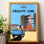 Affiche vintage "Les aventures de tintin " - Vignette | StyleVintage™ 