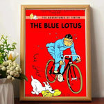 Affiche vintage "Les aventures de tintin " - Vignette | StyleVintage™ 