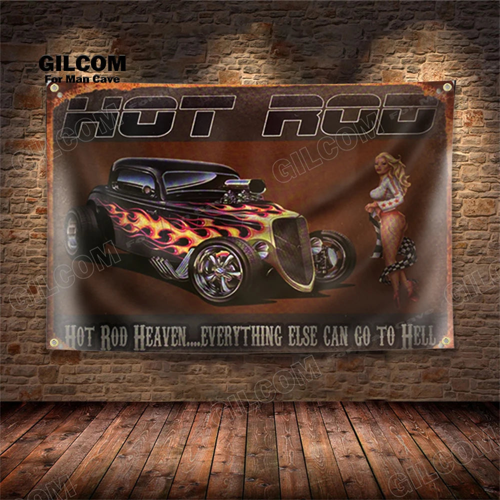Affiche voiture vintage hot rod