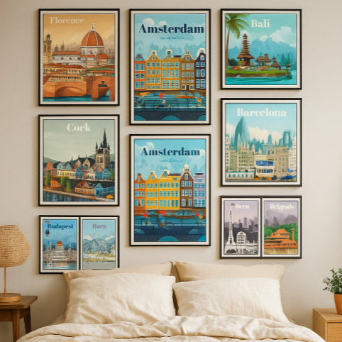 Affiche voyage vintage  lit