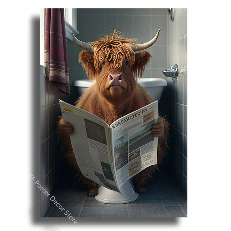 Affiche wc vintage buffle