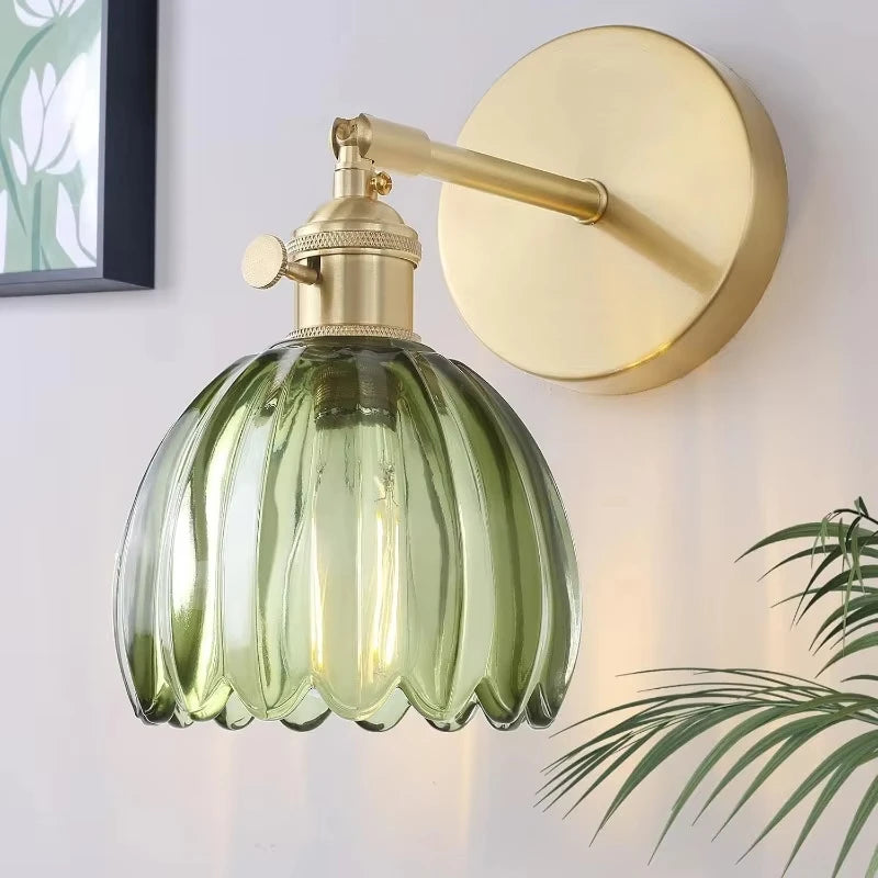 Applique murale en verre vintage