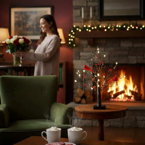 Arbre lumineux Vintage salon 