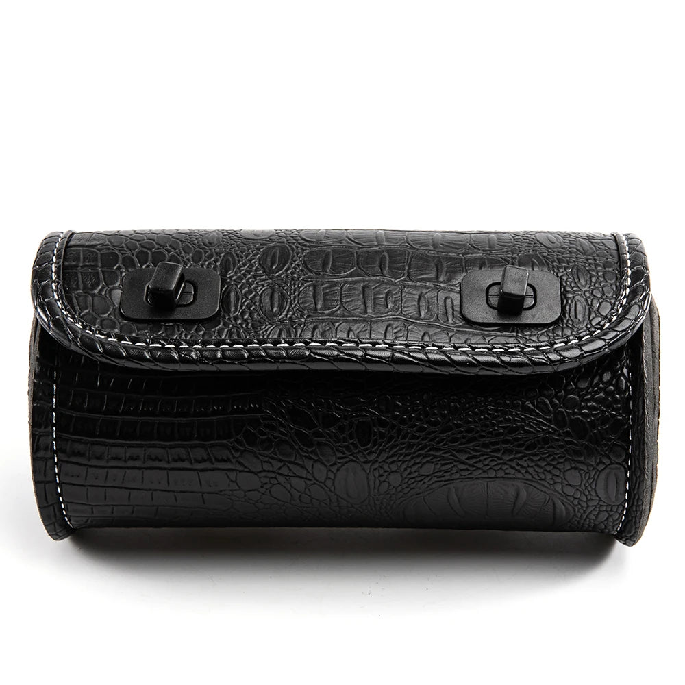 Bagage moto noir crocodile