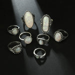 Bague vintage pierre blanche - Vignette | StyleVintage™ 