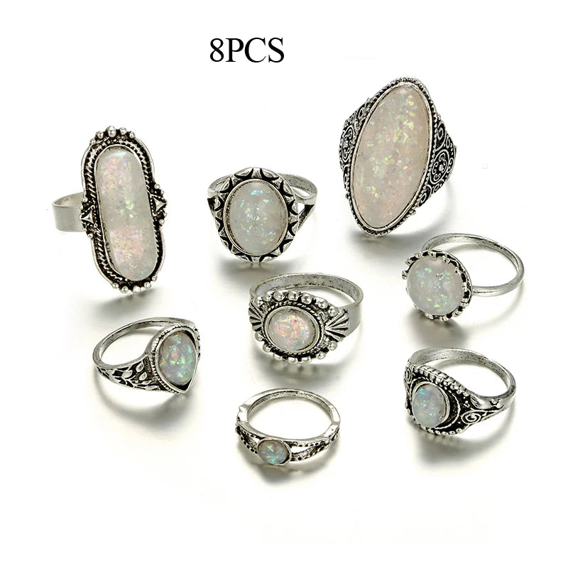 Bague vintage pierre blanche modèles