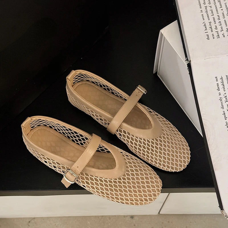 Ballerine d'été vintage beige