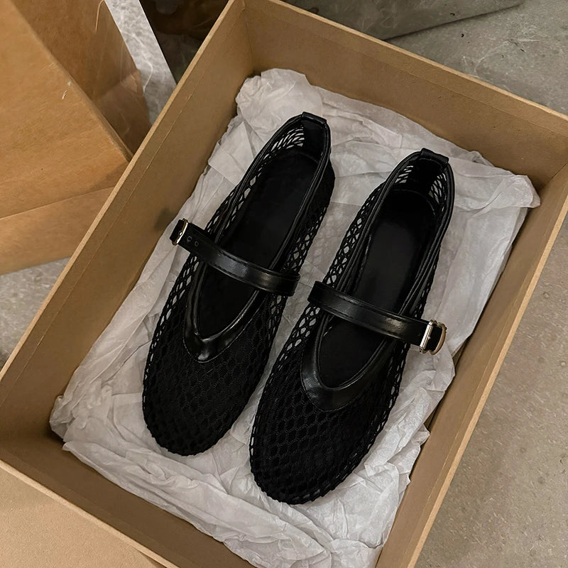 Ballerine d'été vintage noir