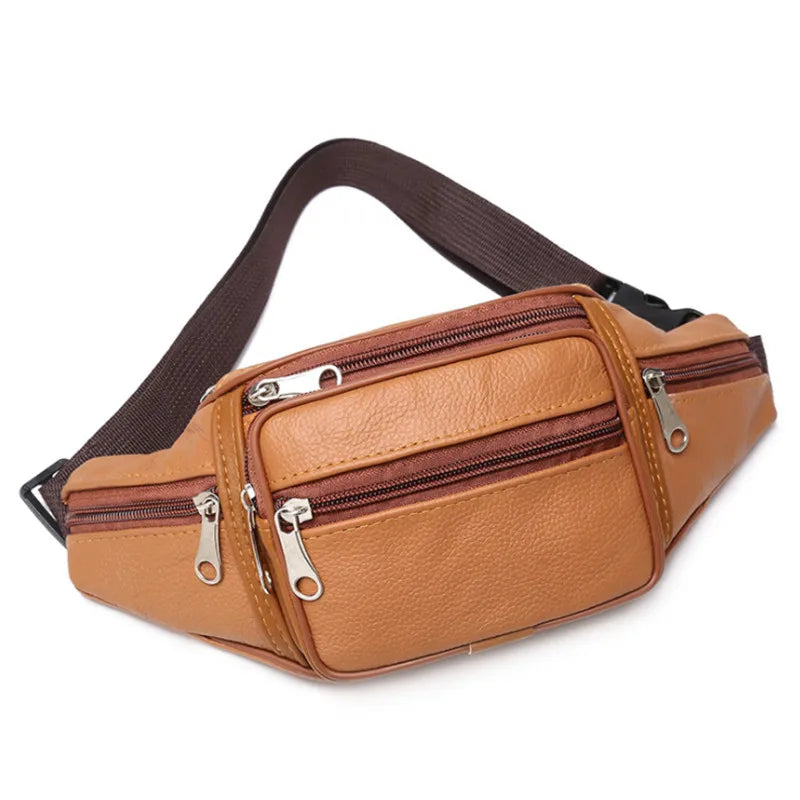 Banane vintage cuir camel