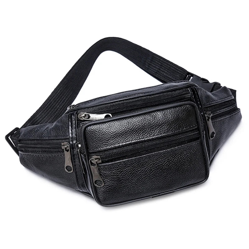 Banane vintage cuir noir