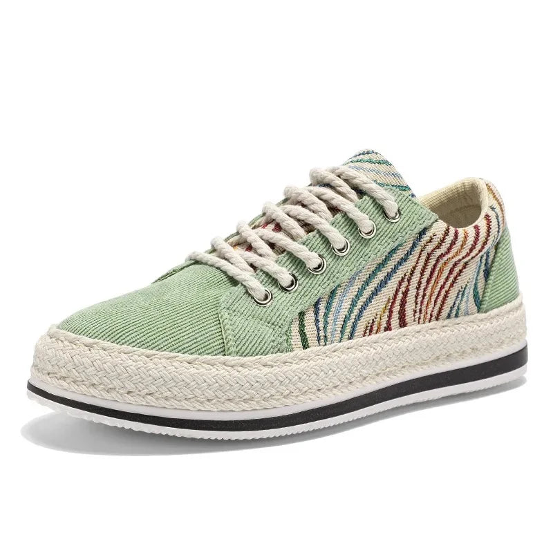 Basket en toile vintage vert