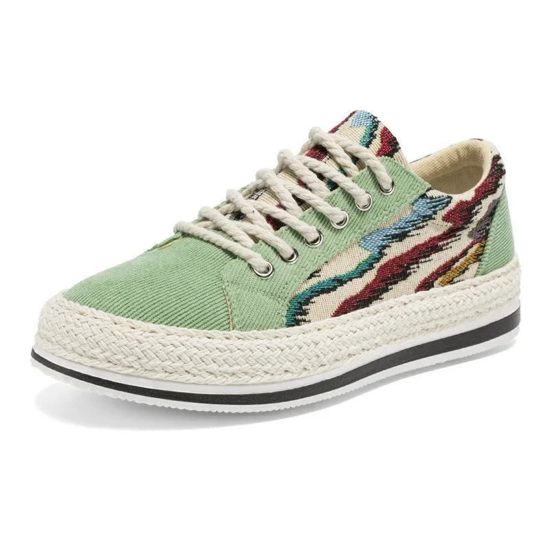 Basket en toile vintage vert clair
