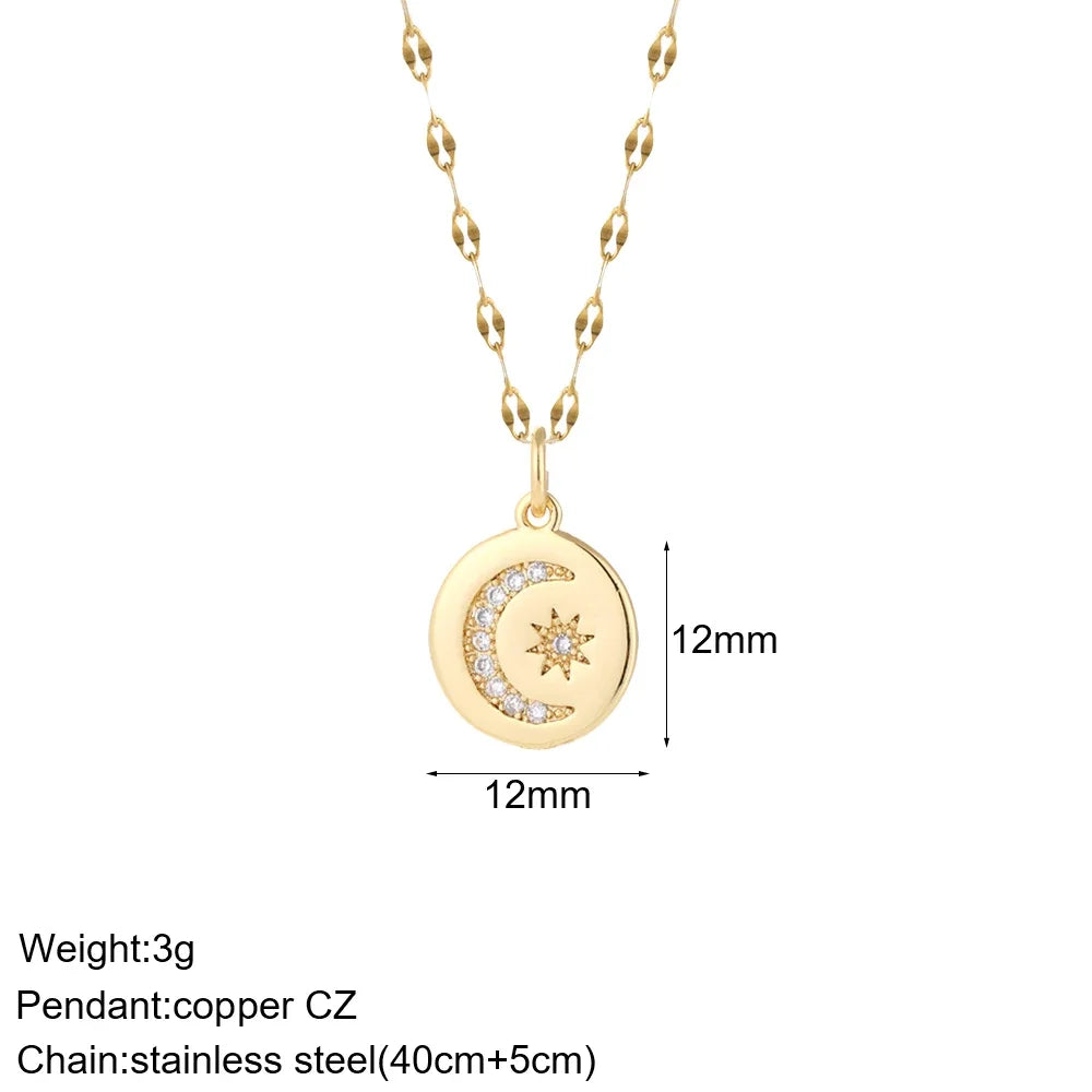 Bijou fantaisie vintage lune étoile strass