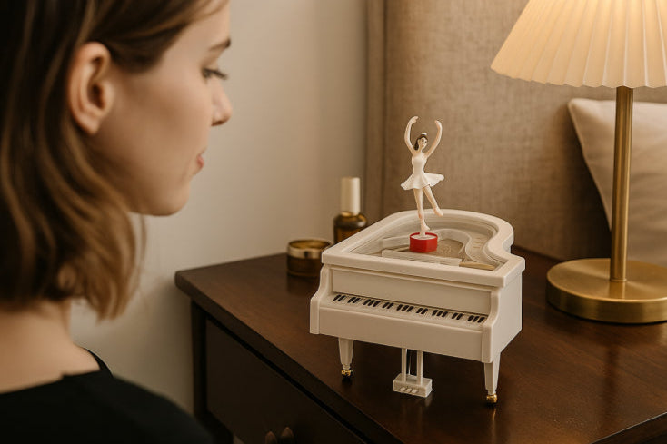 Boite à musique danseuse vintage piano 
