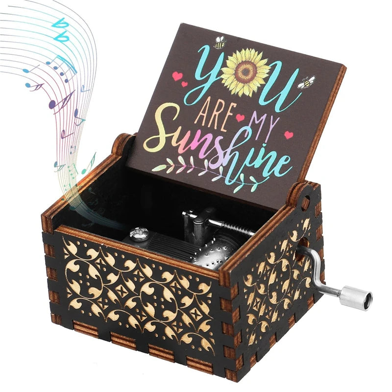Boite à musique vintage noir