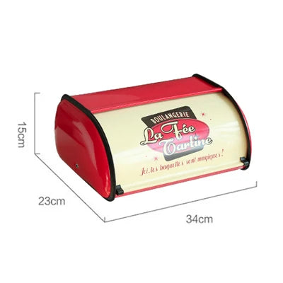 Boite à pain vintage rouge