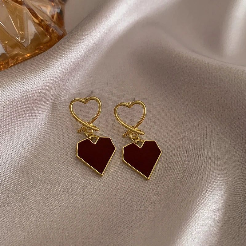 Boucle d’oreilles vintage cœur