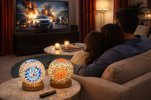 Boule lumineuse bohémienne famille 