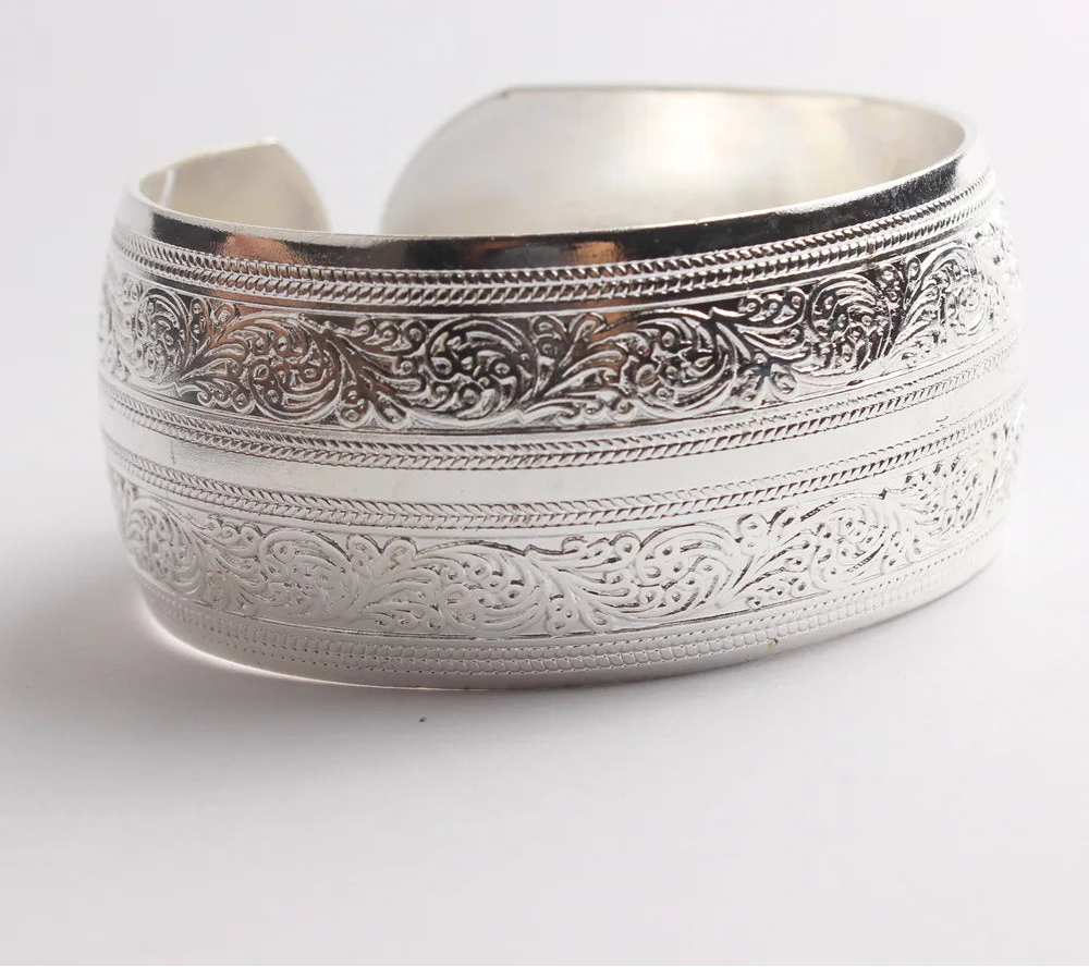 Bracelet manchette tibétain vintage  design 