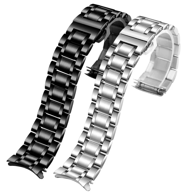 Bracelet montre acier vintage fond blanc