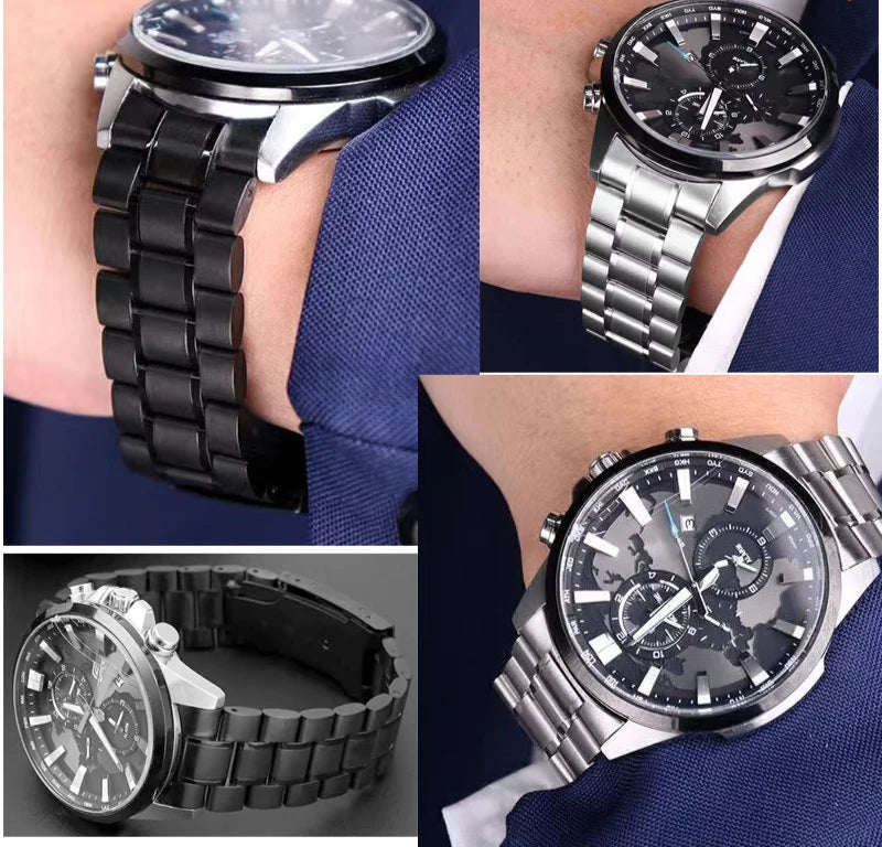 Bracelet montre acier vintage poignet