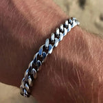 Bracelet vintage en maille cubain - Vignette | StyleVintage™ 
