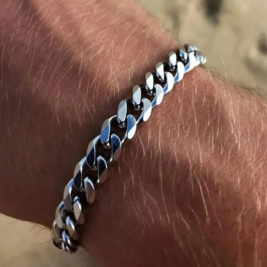 Bracelet vintage en maille cubain