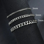 Bracelet vintage en maille cubain - Vignette | StyleVintage™ 