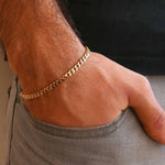 Bracelet vintage en maille cubain - Vignette | StyleVintage™ 