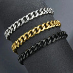 Bracelet vintage en maille cubain - Vignette | StyleVintage™ 