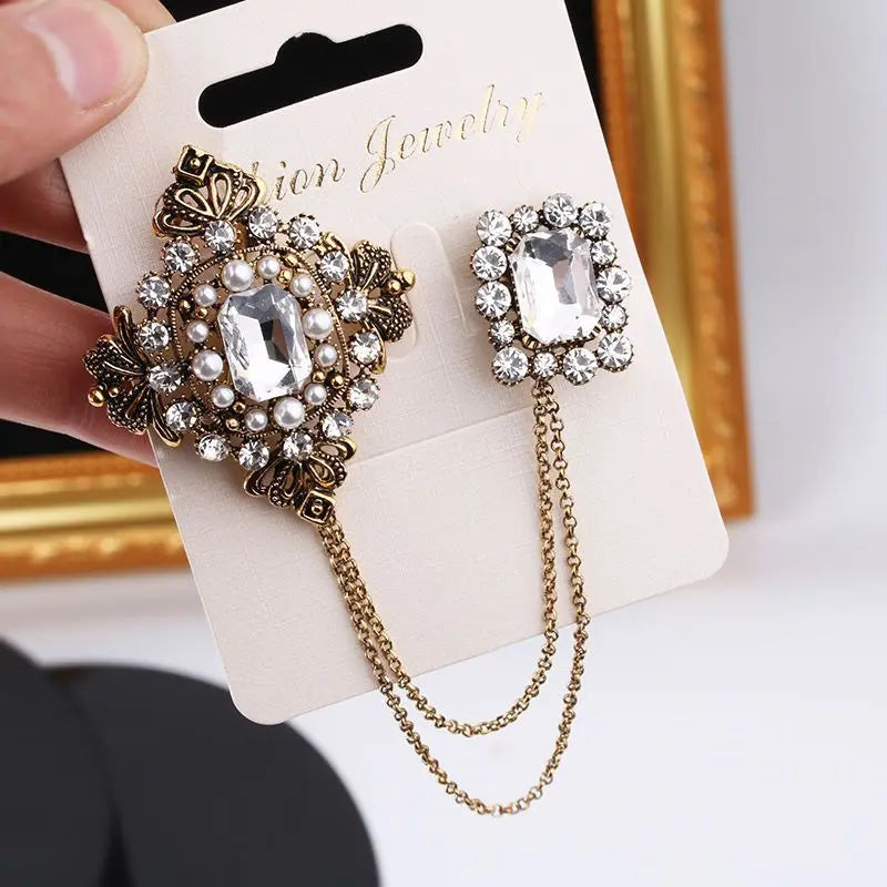 Broche vintage diamant