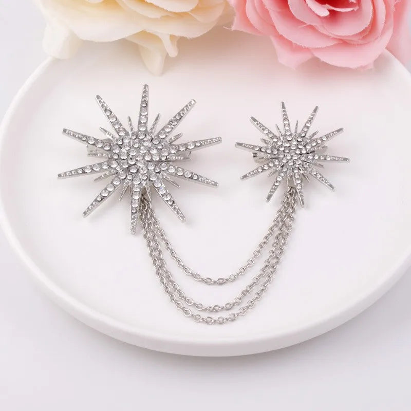 Broche vintage étoile fond blanc