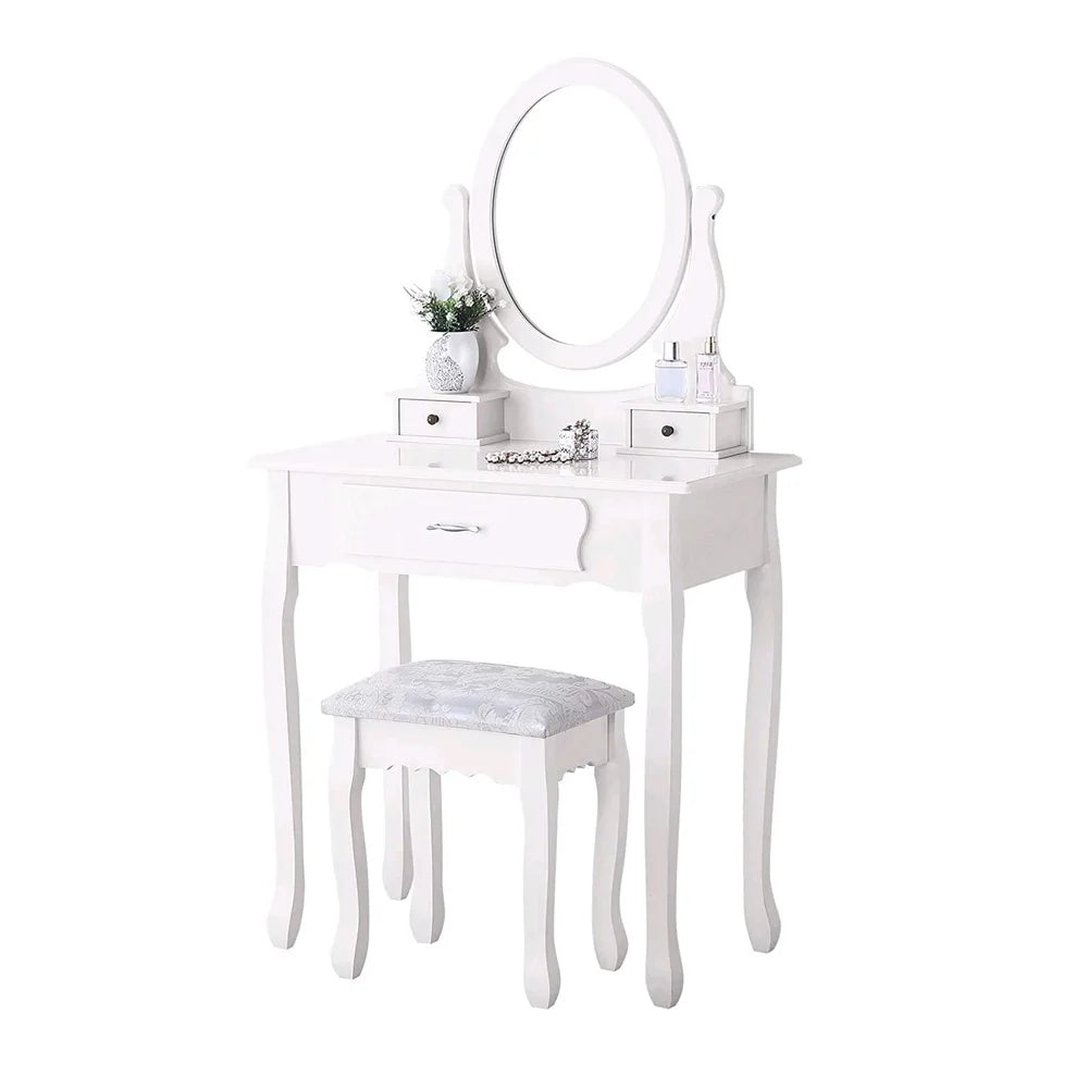 Bureau de maquillage vintage miroir