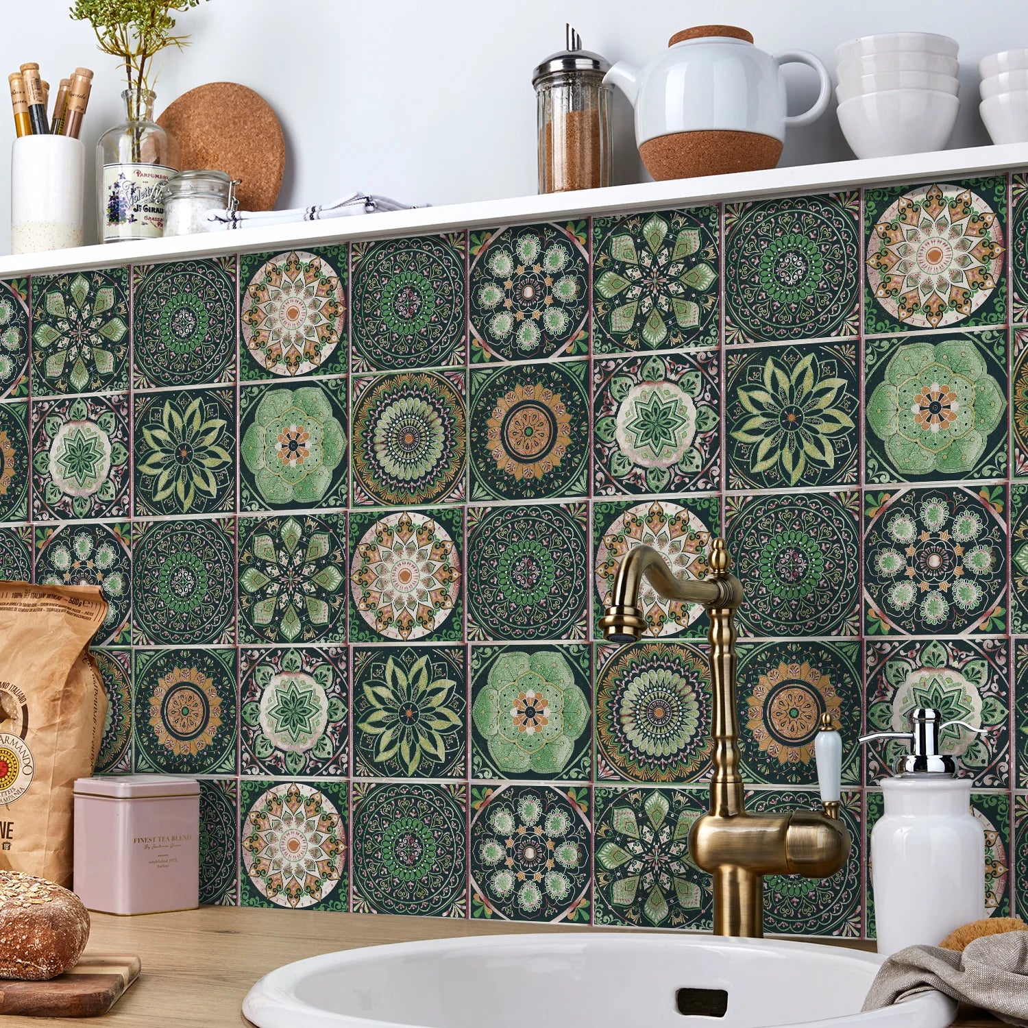 Carrelage vintage cuisine lavabo