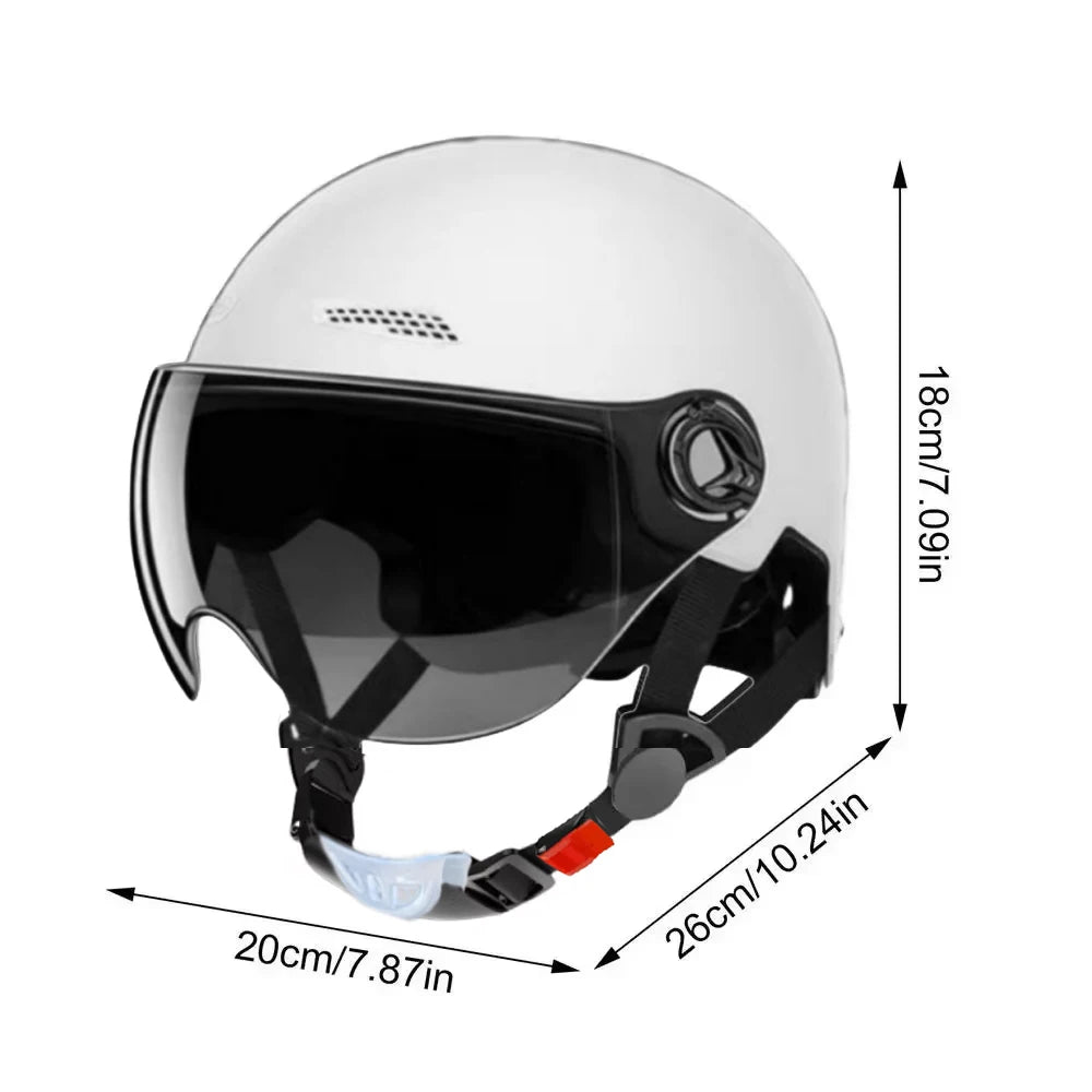 Casque jet rétro blanc