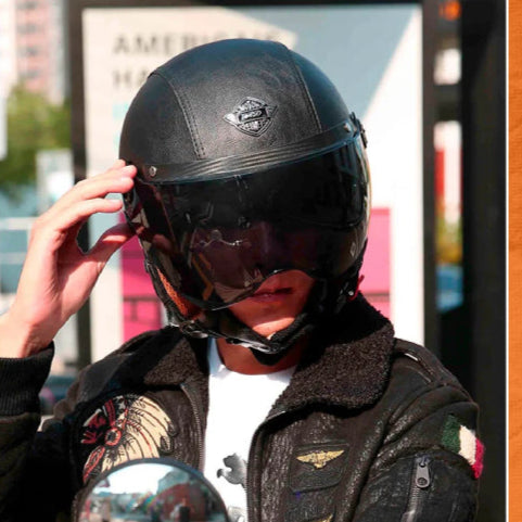 Casque jet vintage milano