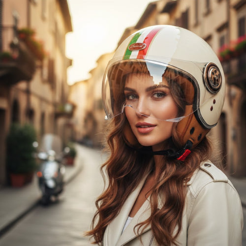 Casque moto Beon vintage Italie 