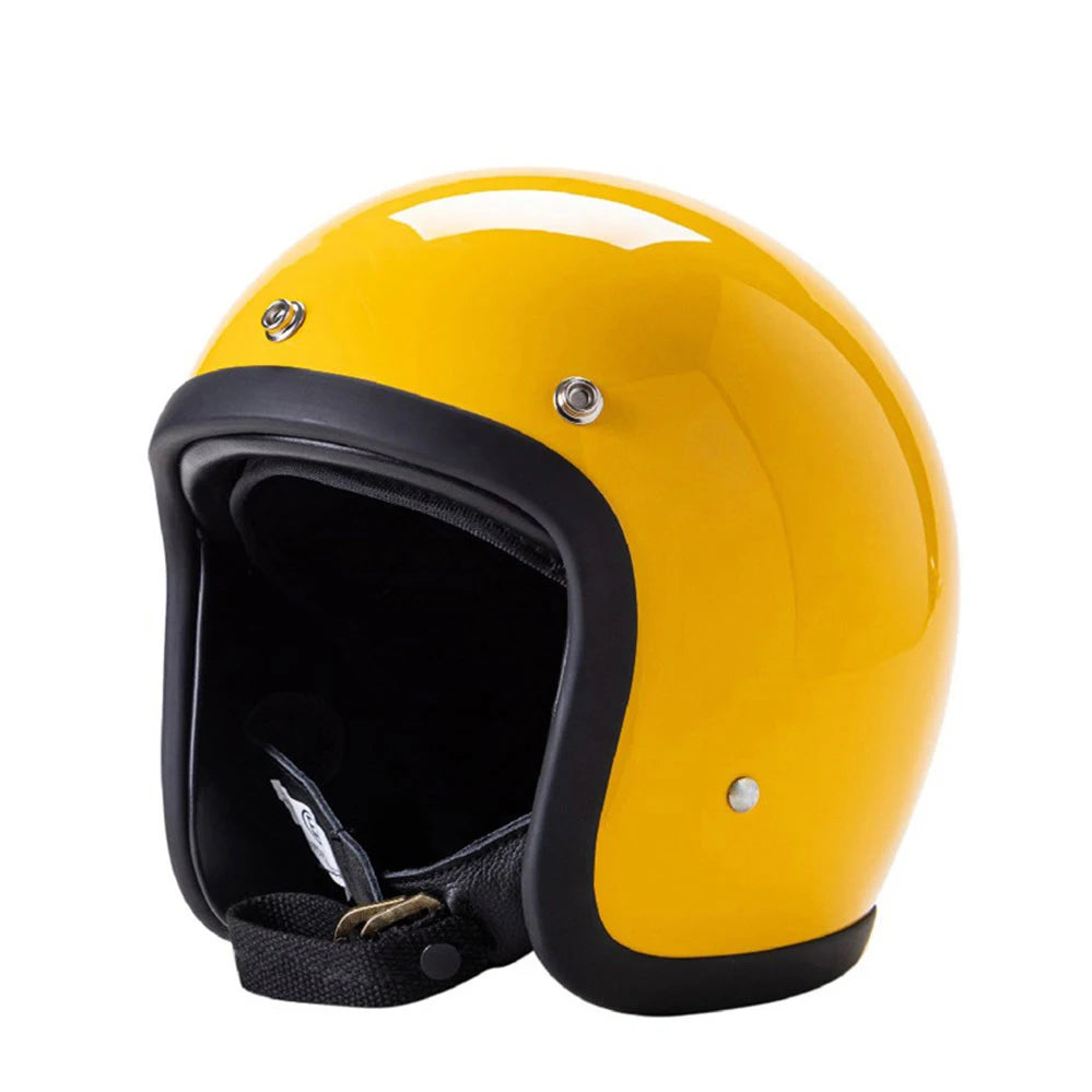Casque moto cross vintage jaune