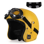 Casque moto rétro avec lunettes - Vignette | StyleVintage™ 