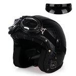 Casque moto rétro avec lunettes - Vignette | StyleVintage™ 