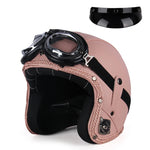 Casque moto rétro avec lunettes - Vignette | StyleVintage™ 