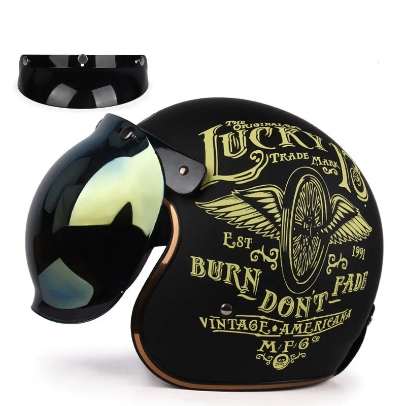 Casque moto vintage USA america