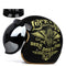 Casque moto vintage USA full black lucky