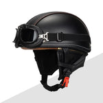 Casque moto vintage army avec lunette - Vignette | StyleVintage™ 