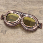 Casque moto vintage army avec lunettes - Vignette | StyleVintage™ 