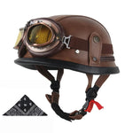 Casque moto vintage army avec lunettes - Vignette | StyleVintage™ 