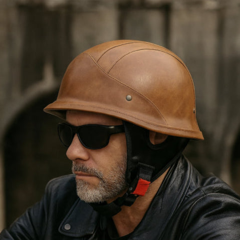 Casque moto vintage army classique