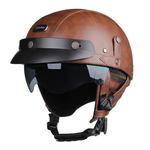 Casque moto vintage avec lunettes - Vignette | StyleVintage™ 