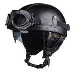 Casque moto vintage avec lunettes - Vignette | StyleVintage™ 