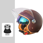 Casque moto vintage en cuir - Vignette | StyleVintage™ 